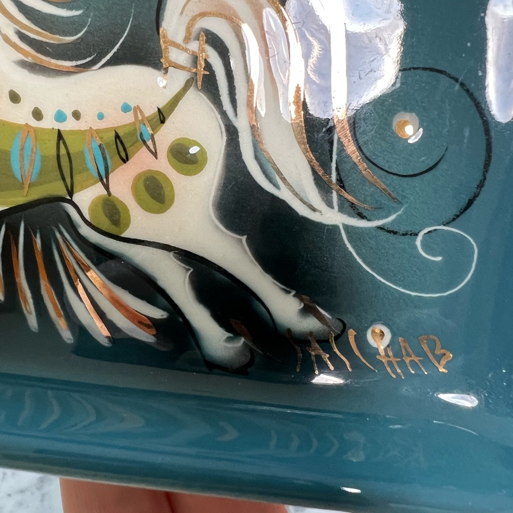 Vintage Sascha Brastoff "Star Steed" ceramic ashtray mcm ashtray horse dish - Picture 2 of 6